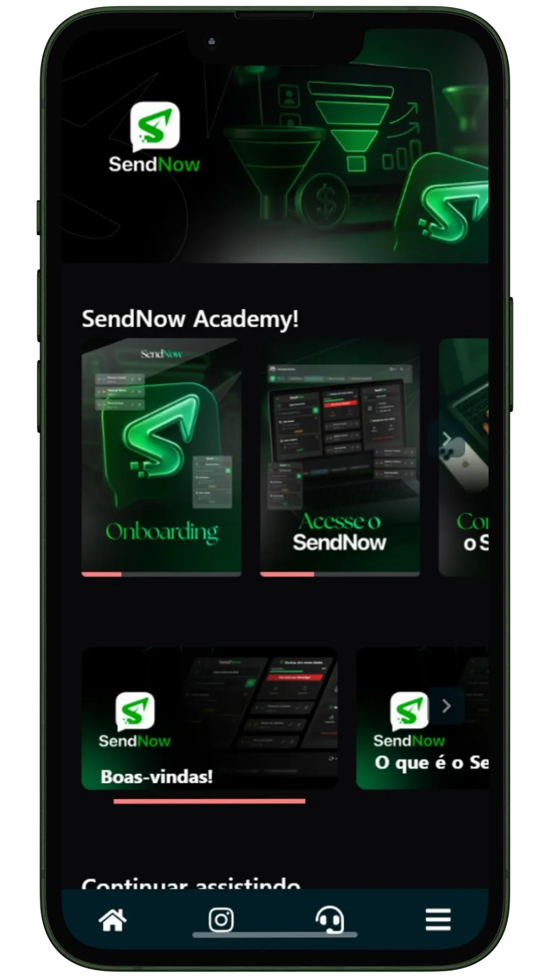 SendNow Academy - Área de Membros